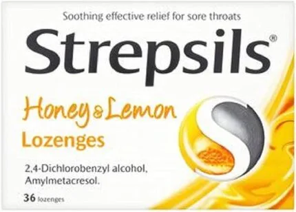 Strepsils Honey & Lemon Lozenges (1 Strip = 10 Tablets)