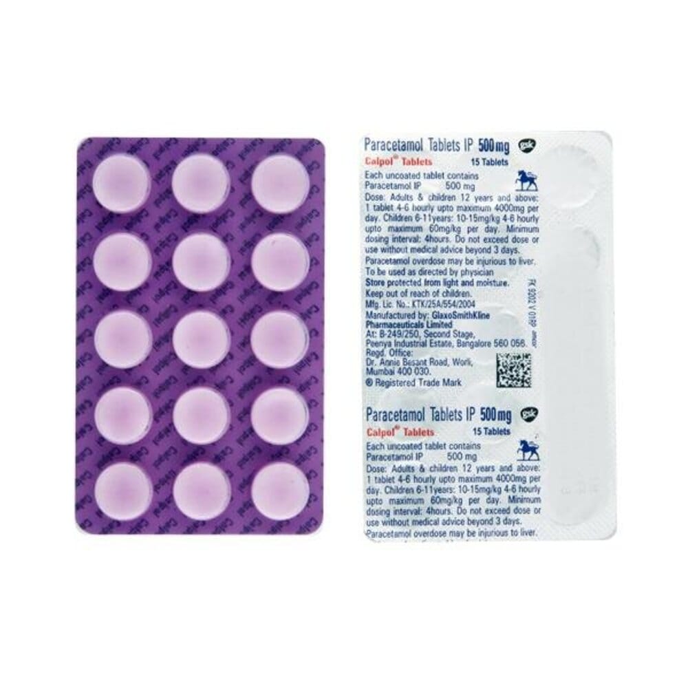 Calpol Tablets 500Mg (1 Strip = 10 Tablets) - Medlife - Your Trusted ...