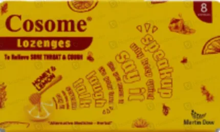 Cosome Honey And Lemon Flavour Lozenges (1 Strip = 8 Tablets)