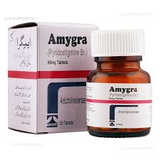 Amygra 60 mg (Pyridostigmine) Tab 20x1's