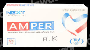Amper 5/4 mg (Amlodipine+Perindopril) Tab 10's