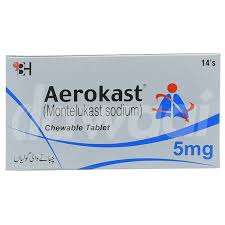 Aerokast 5 mg (Montelukast) Tab 14's