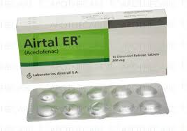 Airtal ER 200 mg (Aceclofenac) Tab 10's