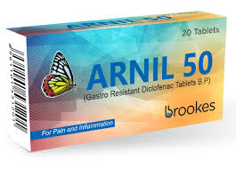 Arnil 50 mg (Diclofenac Sodium) Tab 20's