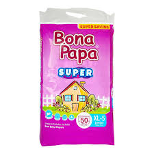 Bona Papa Super Baby Diapers XL-5 Junior, 13 KG Plus, 50 Pcs