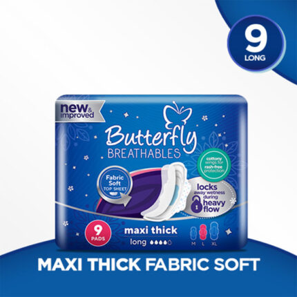 Butterfly Breathables Maxi Thick Long 9 Pads