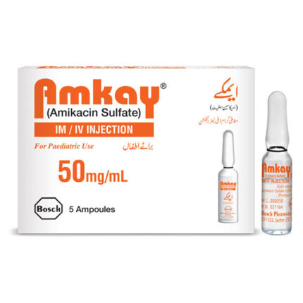 Amkay 50 mg (Amikacin) IM/IV Inj 5's