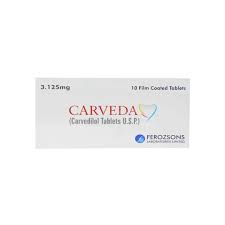 Carveda 3.125 mg (Carvedilol) Tab 10's