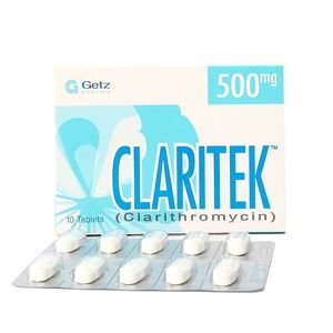 Claritek 500 mg (Clarithromycin) Tab 10's