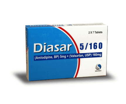 Diasar 5 / 160mg (Amlodipine + Valsartan) Tab