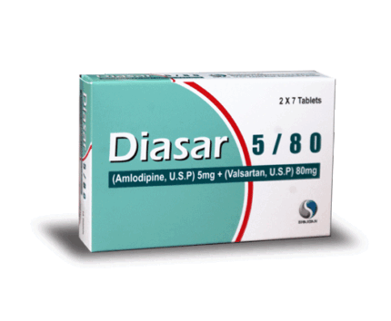 Diasar 5/80 mg (Amlodipine+Valsartan) Tab 14's