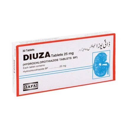 Diuza 25 mg (Hydrochlorothiazide) Tab 30's