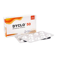 Dyclo 50 mg (Diclofenac Sodium) Tab 20's