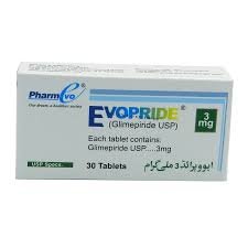 Evopride 3 mg (Glimepiride) Tab 30's