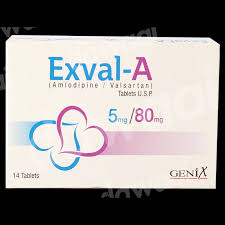 Exval-A 5/80 mg (Amlodipine + Valsartan) Tab 14's