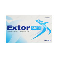 Extor 5/80 mg (Amlodipine+Valsartan) Tab 14's