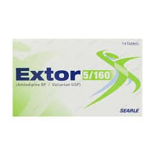 Extor 5/160 mg (Amlodipine+Valsartan) Tab 14's