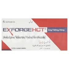 Exforge HCT 5/160/25 mg (Amlodipine+Valsartan+Hydrochlorothiazide) Tab 14's