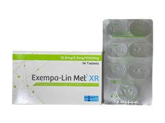 Exempa-Lin Met XR 12.5/2.5/1000mg (Empagliflozin+Linagliptin+Metformin) Tab 14's
