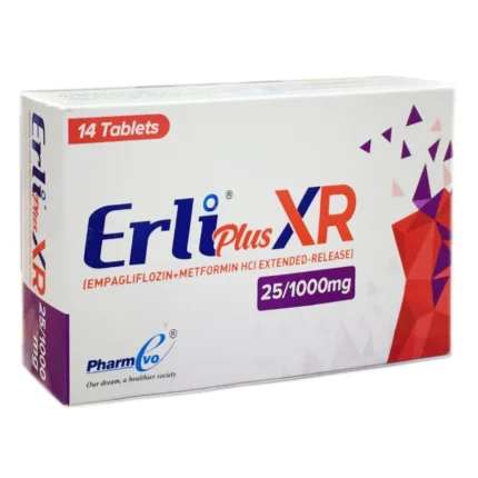 Erli Plus XR 25/1000 mg (Empagliflozin+Metformin) Tab 14's