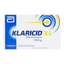 Klaricid XL 500 mg (Clarithromycin) Tab 5's