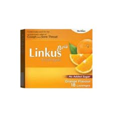 Linkus Nova Sugar Free Orange Lozenges 12x8's