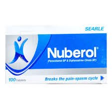 Nuberol (Orphenadrine+Paracetamol) Tab 100's