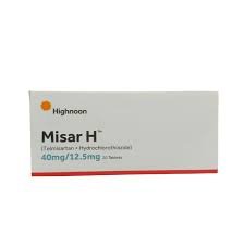 Misar-H 40/12.5 mg (Telmisartan+Hydrochlorothiazide) Tab 20's