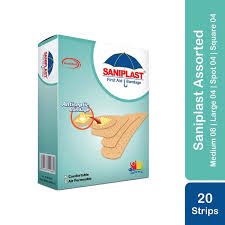 Saniplast Assorted 20 Strips Box (First Aid Bandages)