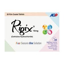Rigix 10 mg (Cetirizine) Tab 30's