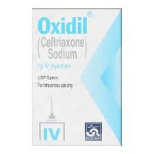 Oxidil 1000 mg (Ceftriaxone) IV Inj
