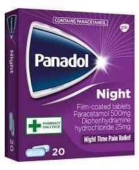 Panadol Night (Diphenhydramine+Paracetamol) Tab 20's