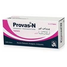 Provas-N (Paracetamol+Orphenadrine) Tab 96's