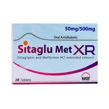 Sitaglu Met XR 50/500 mg (Metformin+Sitagliptin) Tab 28's