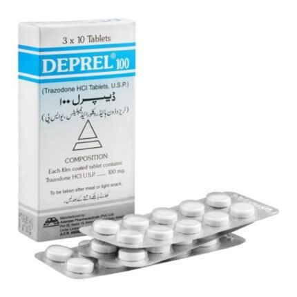 Deprel 100 mg (Trazodone) Tab 30's