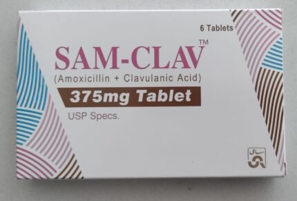 Sam-Clav 375 mg (Amoxicilin+Clavulanic Acid) Tab 6's
